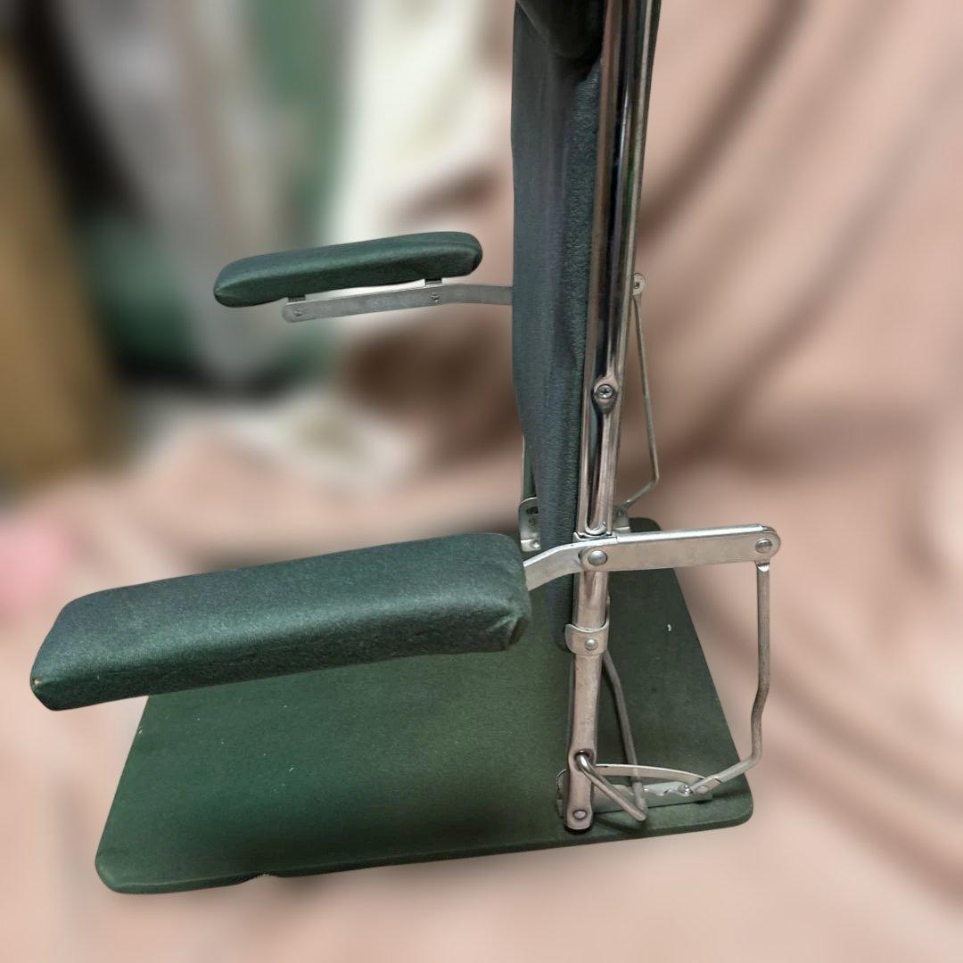 座椅子 2個セット 緑 グリーン 色アセ有り 昭和レトロ 当時もの