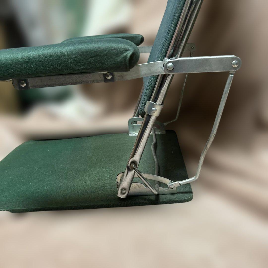 座椅子 2個セット 緑 グリーン 色アセ有り 昭和レトロ 当時もの