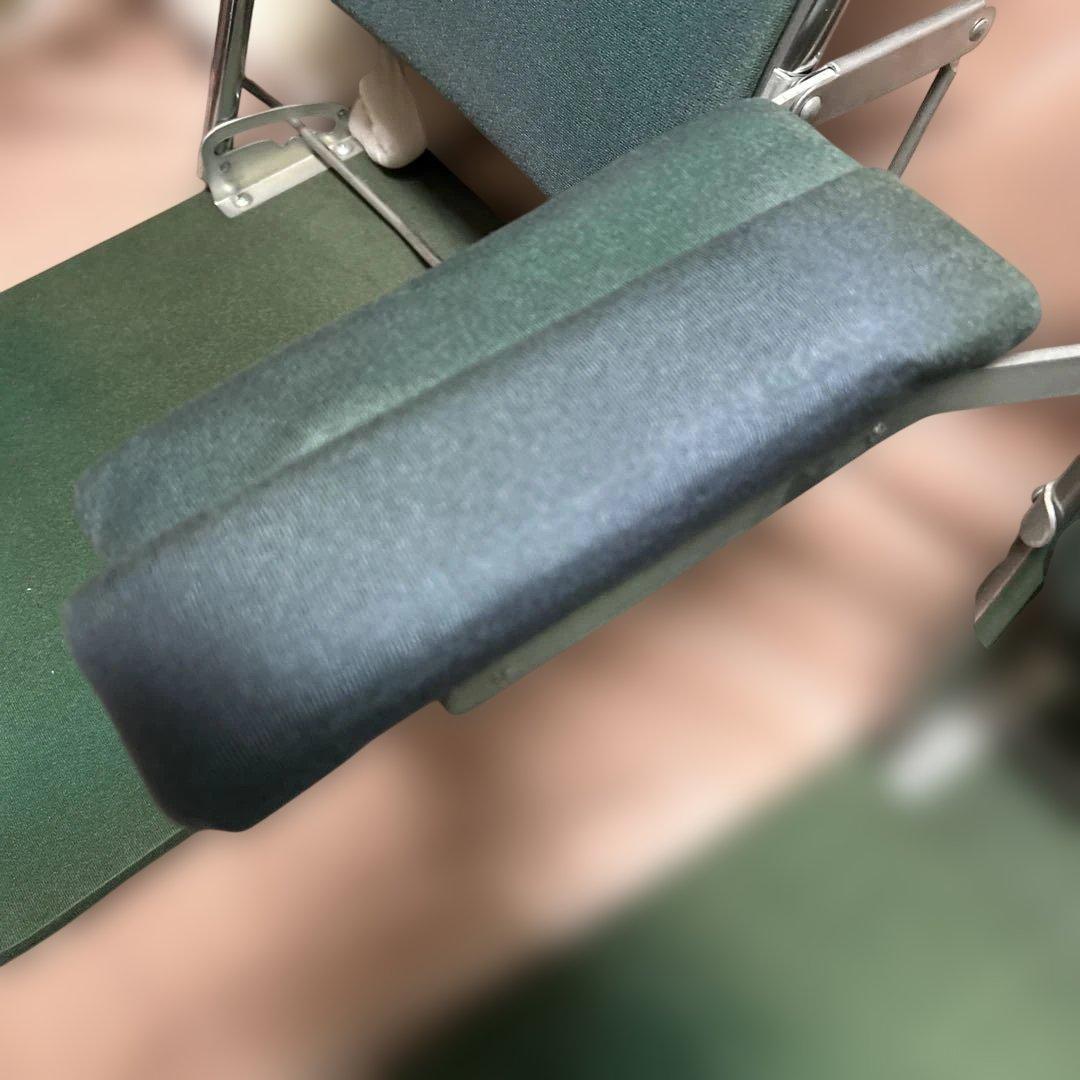 座椅子 2個セット 緑 グリーン 色アセ有り 昭和レトロ 当時もの