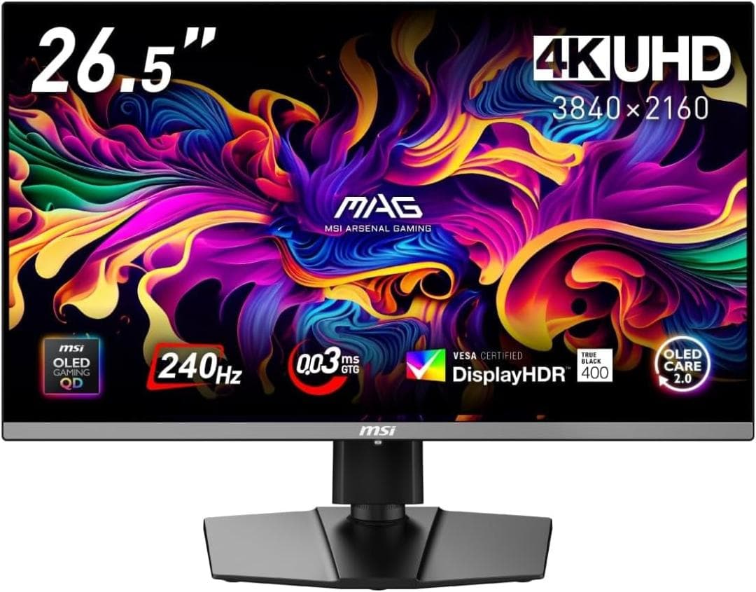 MSI MAG 272UP（27インチ/4k/有機EL/240hz/ゲーミング