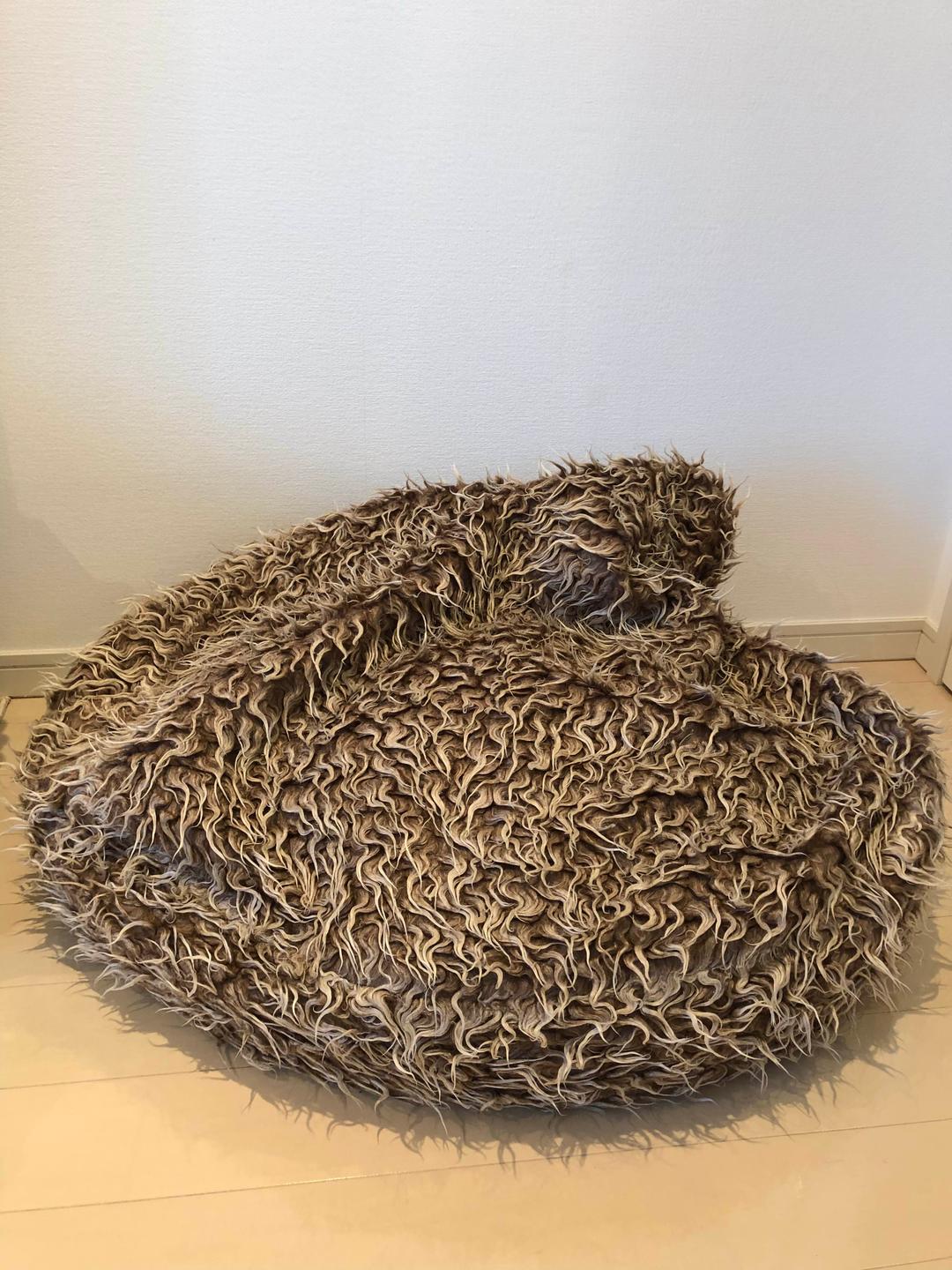 完売！　プールアニック　プードル　ベージュ　ビーンバッグチェアー