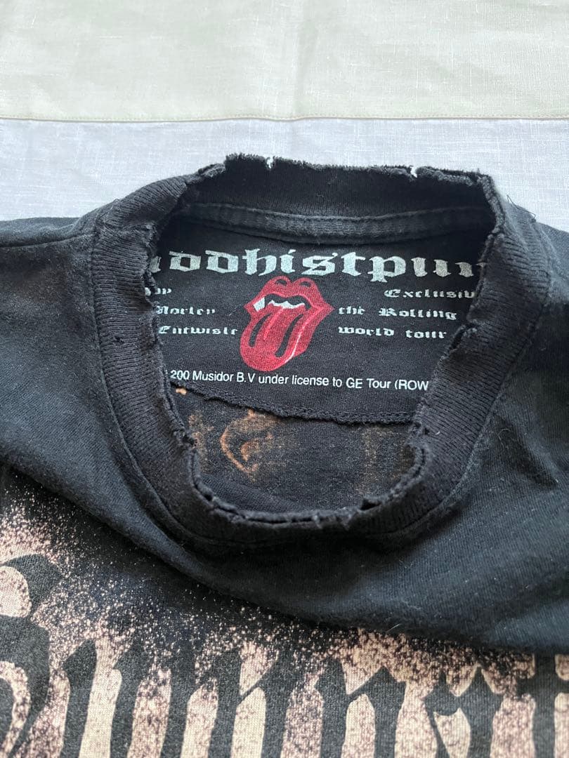 ローリングストーンズ Buddhistpunk 限定ツアーT ダメージ加工