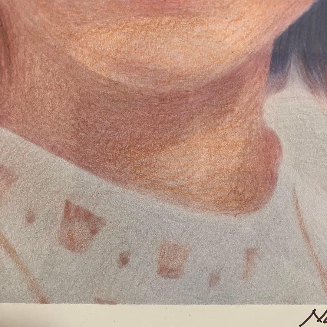 マジョリカ　マジョルカ24額装品　額縁寸法32.7cm×24.0cm　色鉛筆着色