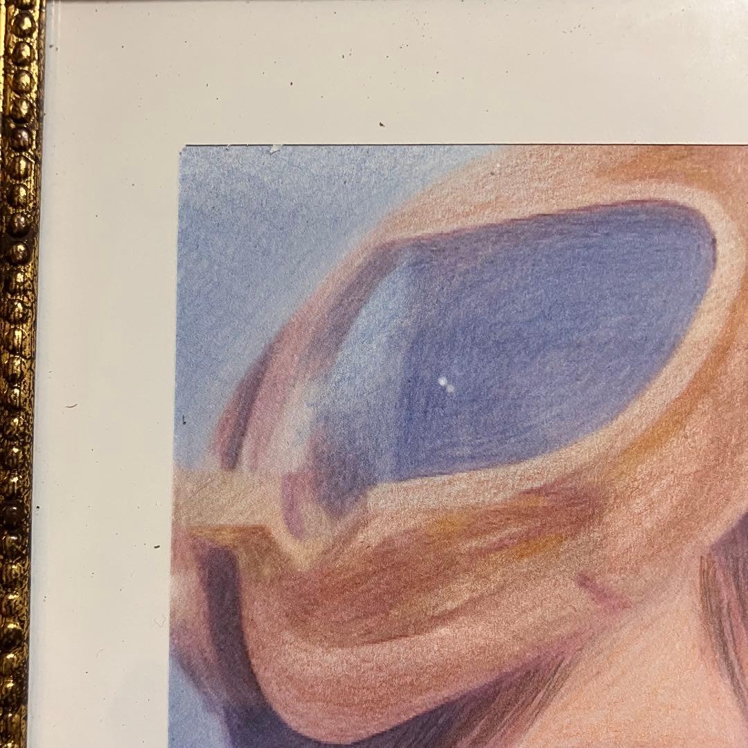 マジョリカ　マジョルカ24額装品　額縁寸法32.7cm×24.0cm　色鉛筆着色