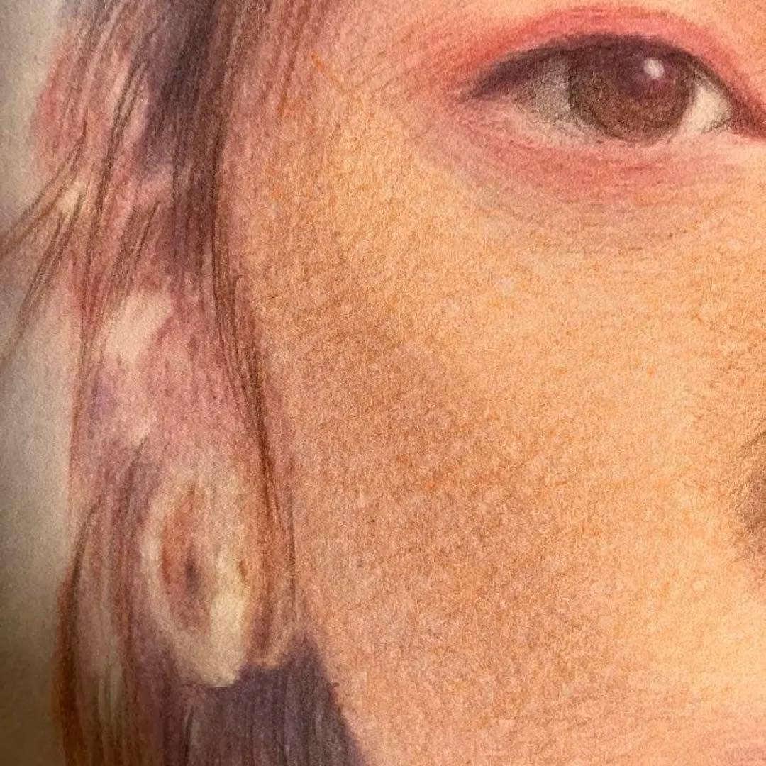 マジョリカ　マジョルカ24額装品　額縁寸法32.7cm×24.0cm　色鉛筆着色