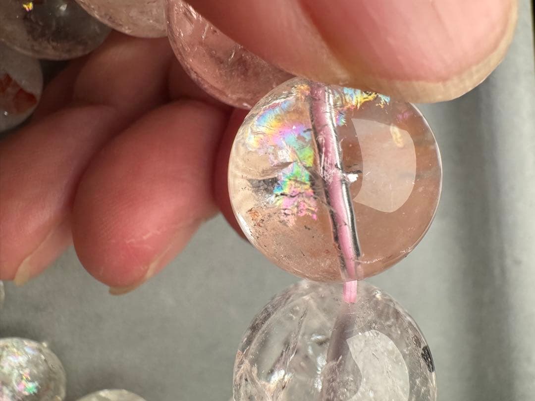 【アルパカさん専用】アイリスローズクウォーツ　19mm