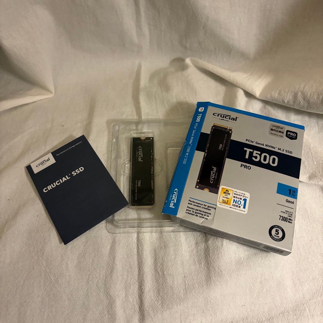 クルーシャルT500 1TB PCIe Gen4 NVMe