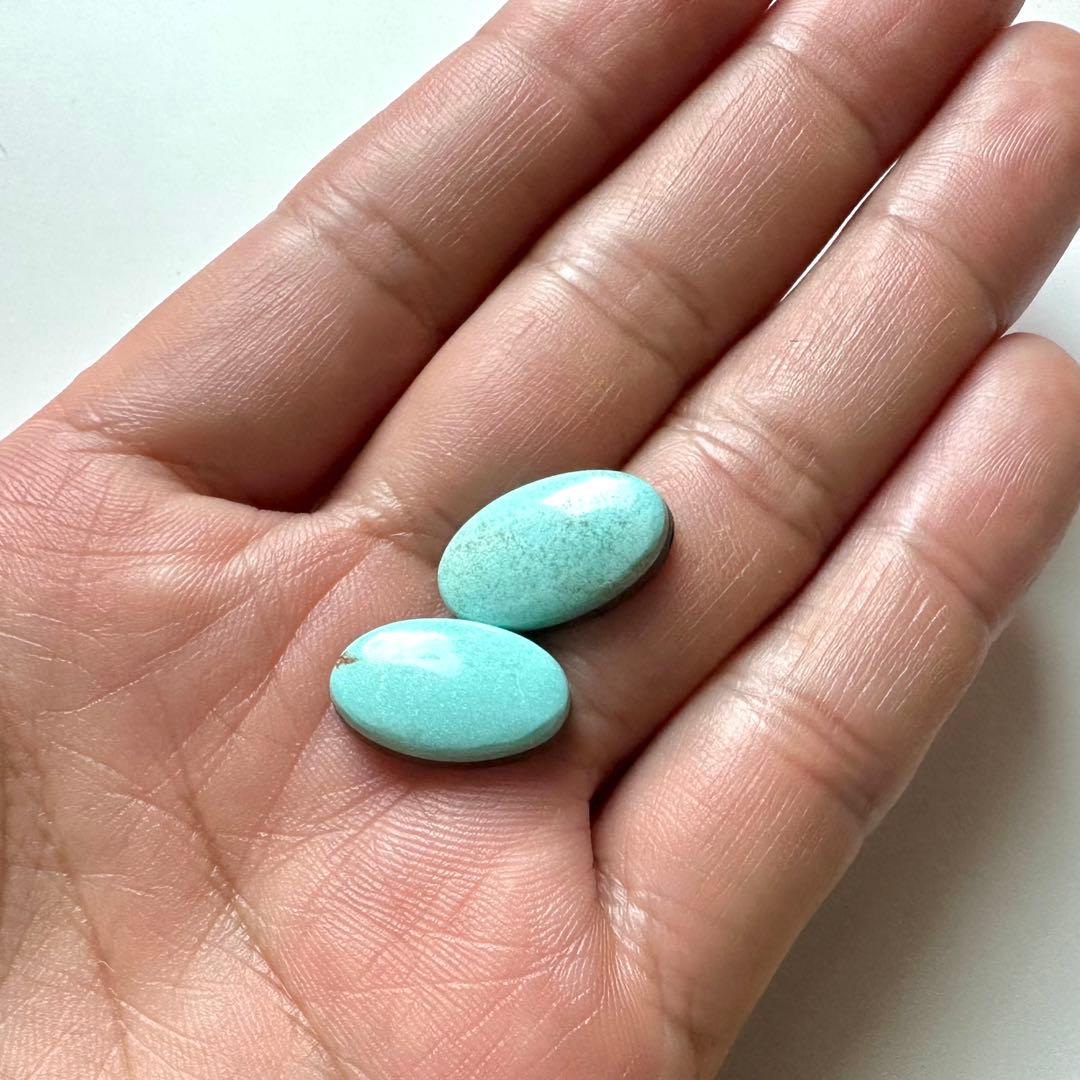 ターコイズ ナンバーエイト 2P（12.6ct） オールドルース 1980年代物