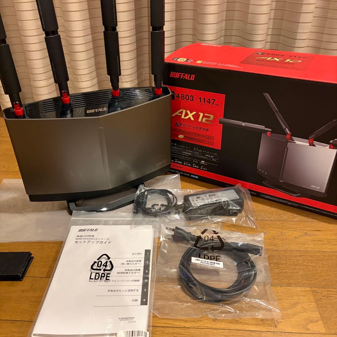 BUFFALO WXR-5950AX12 Wi-Fiルーター 10Gbps