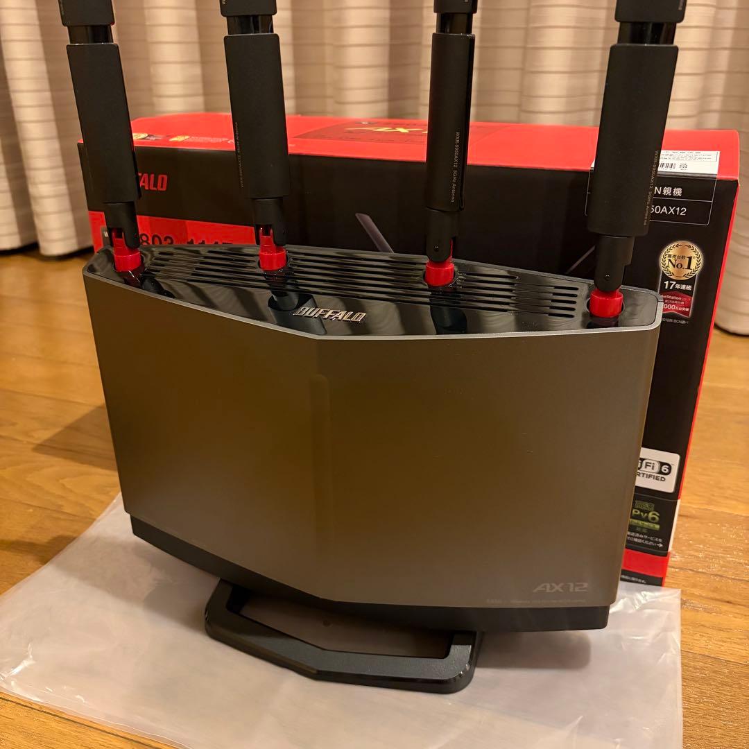 BUFFALO WXR-5950AX12 Wi-Fiルーター 10Gbps