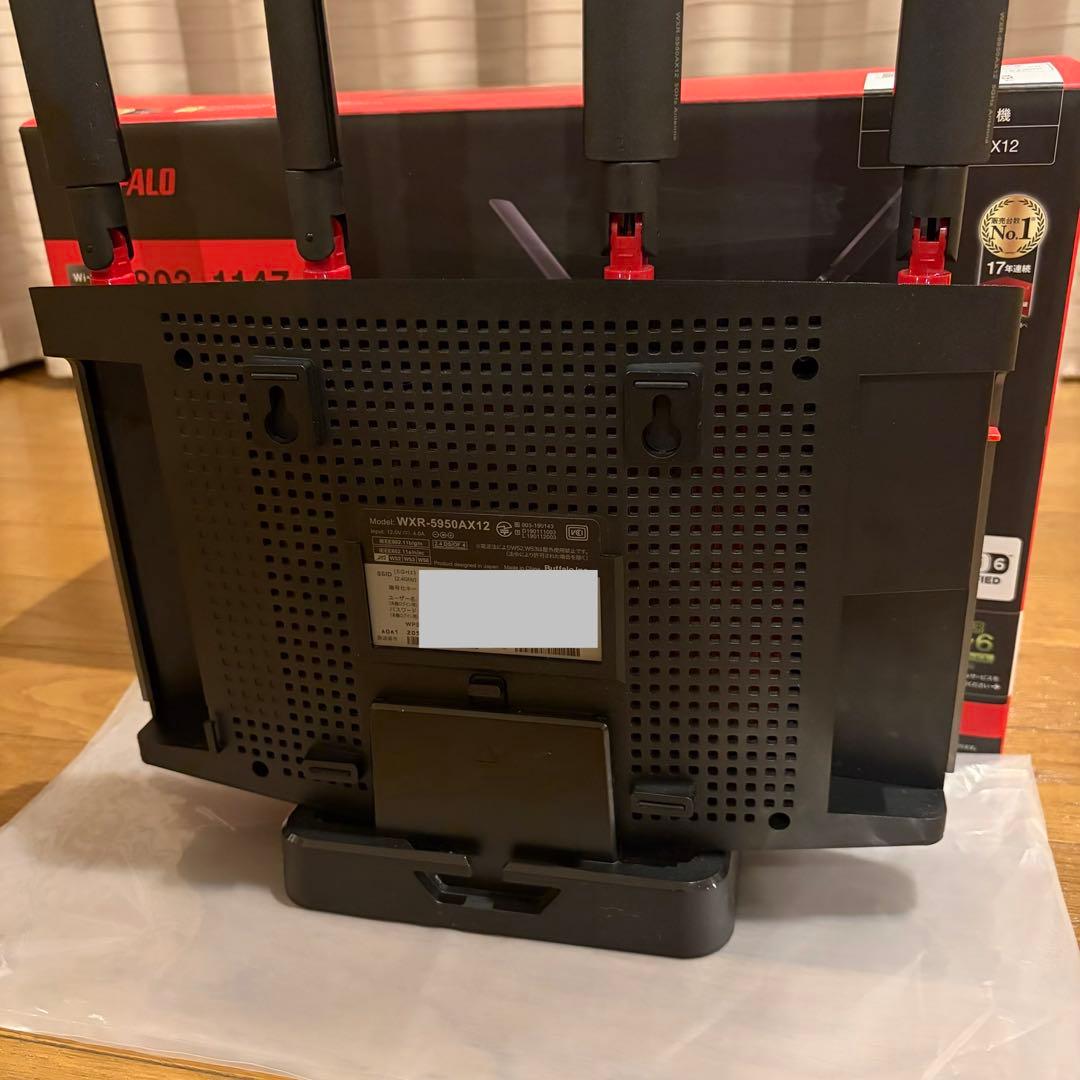 BUFFALO WXR-5950AX12 Wi-Fiルーター 10Gbps