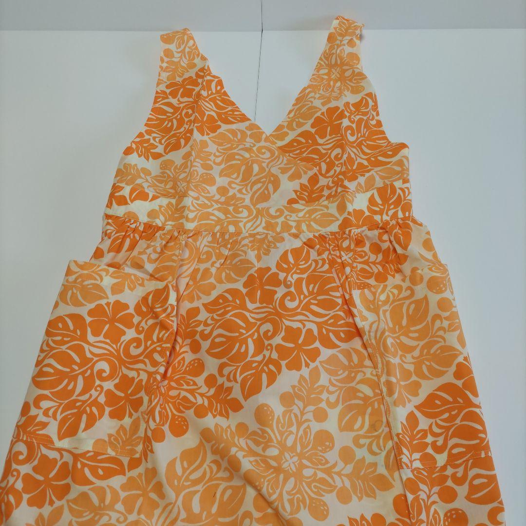 ハワイアン　エプロン　ハンドメイド　マスクカバー付き