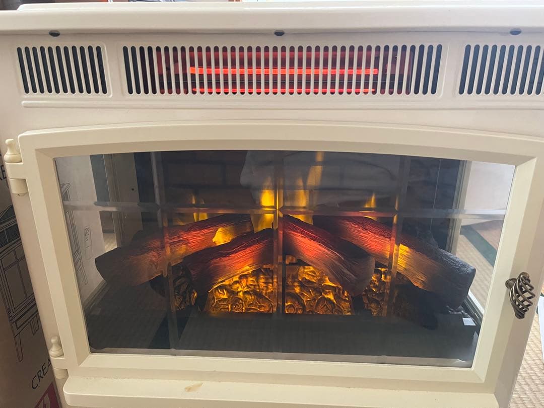 【極美品】QVC 暖炉型ファンヒーター DFI-5010-04 リモコン付き