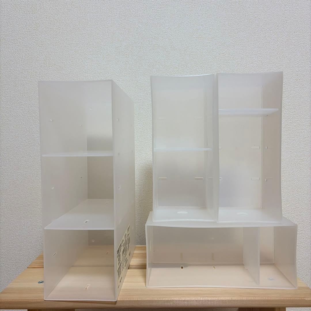 小物収納ボックス3段 6段 無印良品 半透明