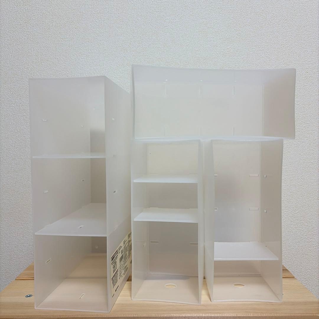 小物収納ボックス3段 6段 無印良品 半透明