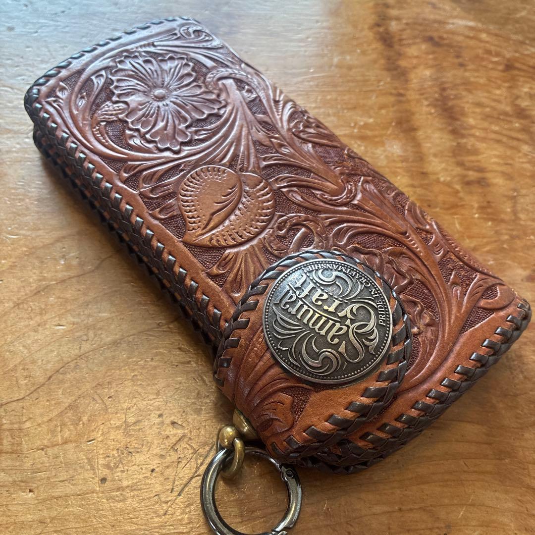 サムライクラフトレザー長財布 チェーン付き