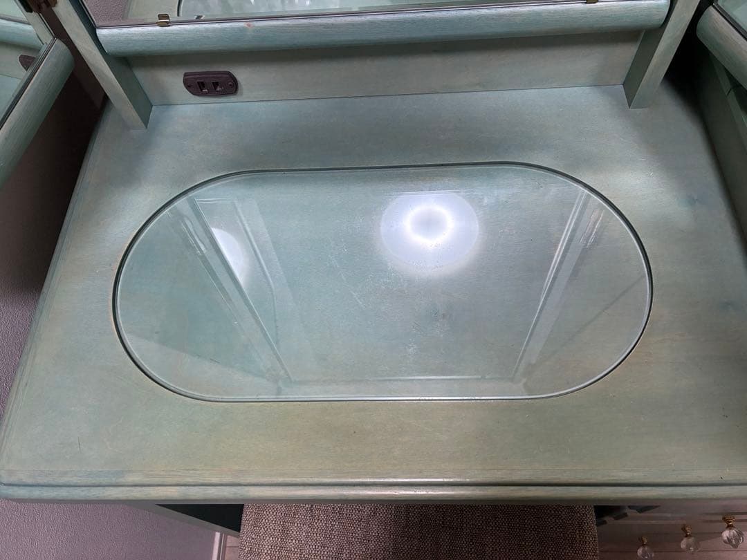 【引取限定 東京都】フェアリーテール半三面鏡ドレッサー椅子付き 　関本家具