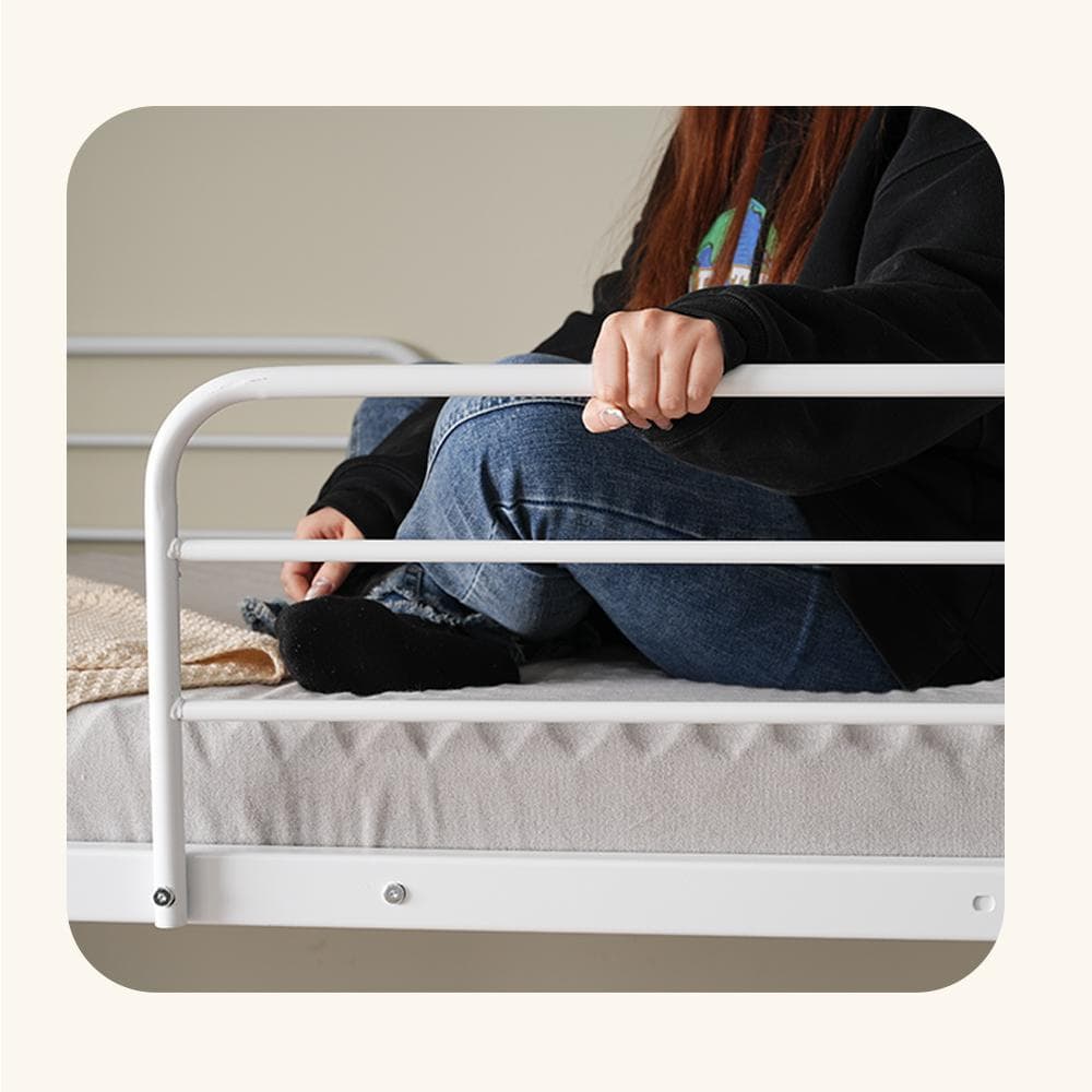 パイプベッド ロフトベッド 分割可能 シングル パイプ ミドルタイプ White