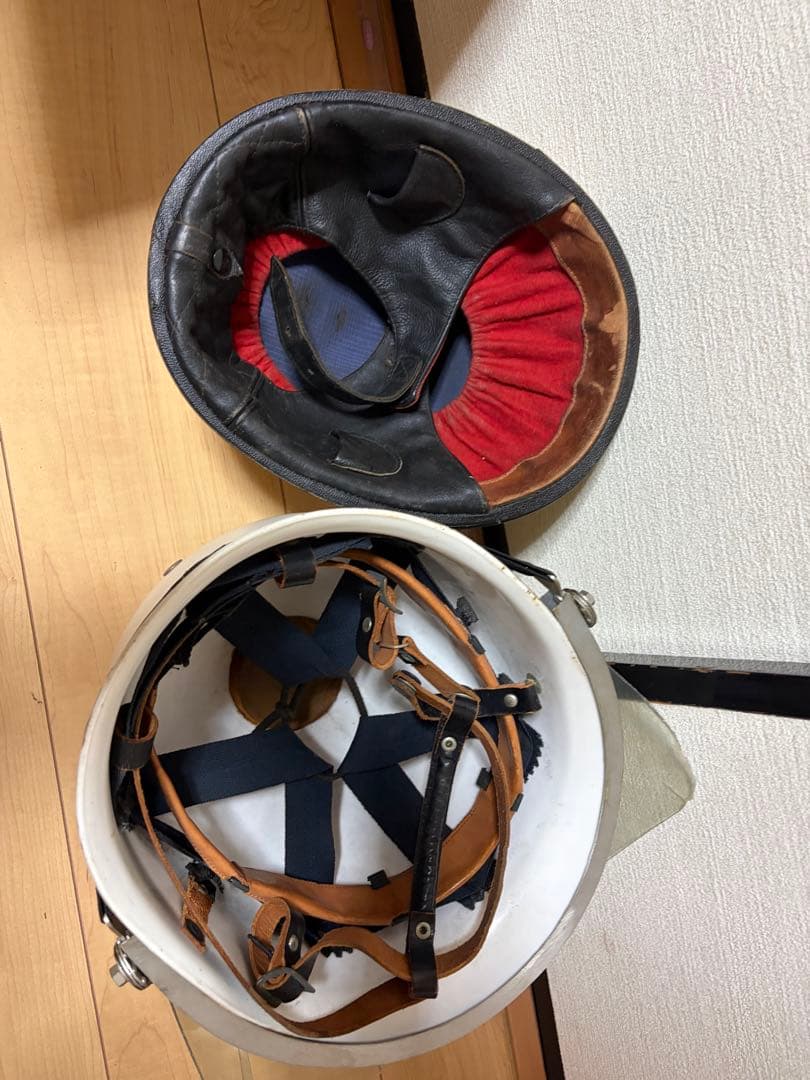 ドイツ警察風 ヘルメット 2点セット ヴィンテージ シールド付き