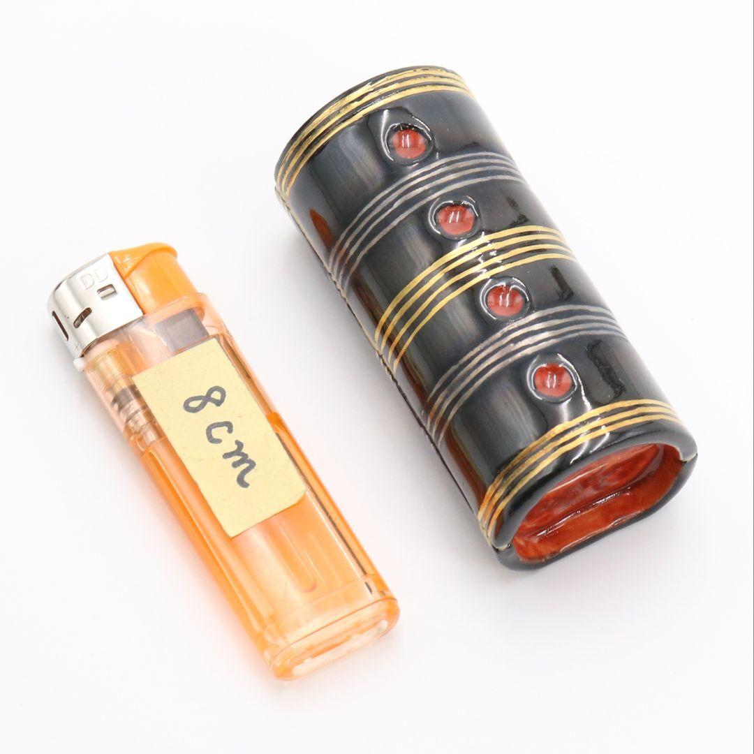 手塚桐鳳作 仁清筒香合 清水焼 茶道具 共箱共布 共箱　C189　1F18