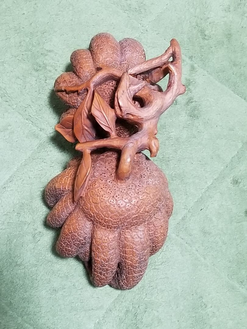 木彫　仏手柑　ぶっしゅかん　縁起物　李朝　中国美術　工芸品　ぶしゅかん