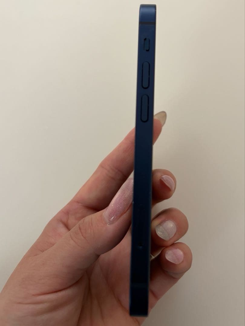 iPhone 12 mini 64GB ブルー 画面割れ 画面すじ有