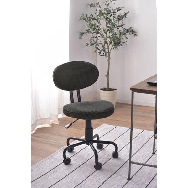 リモートワーク キャスター 高さ調整 回転 オフィス 椅子 チェア 黒 ブラック