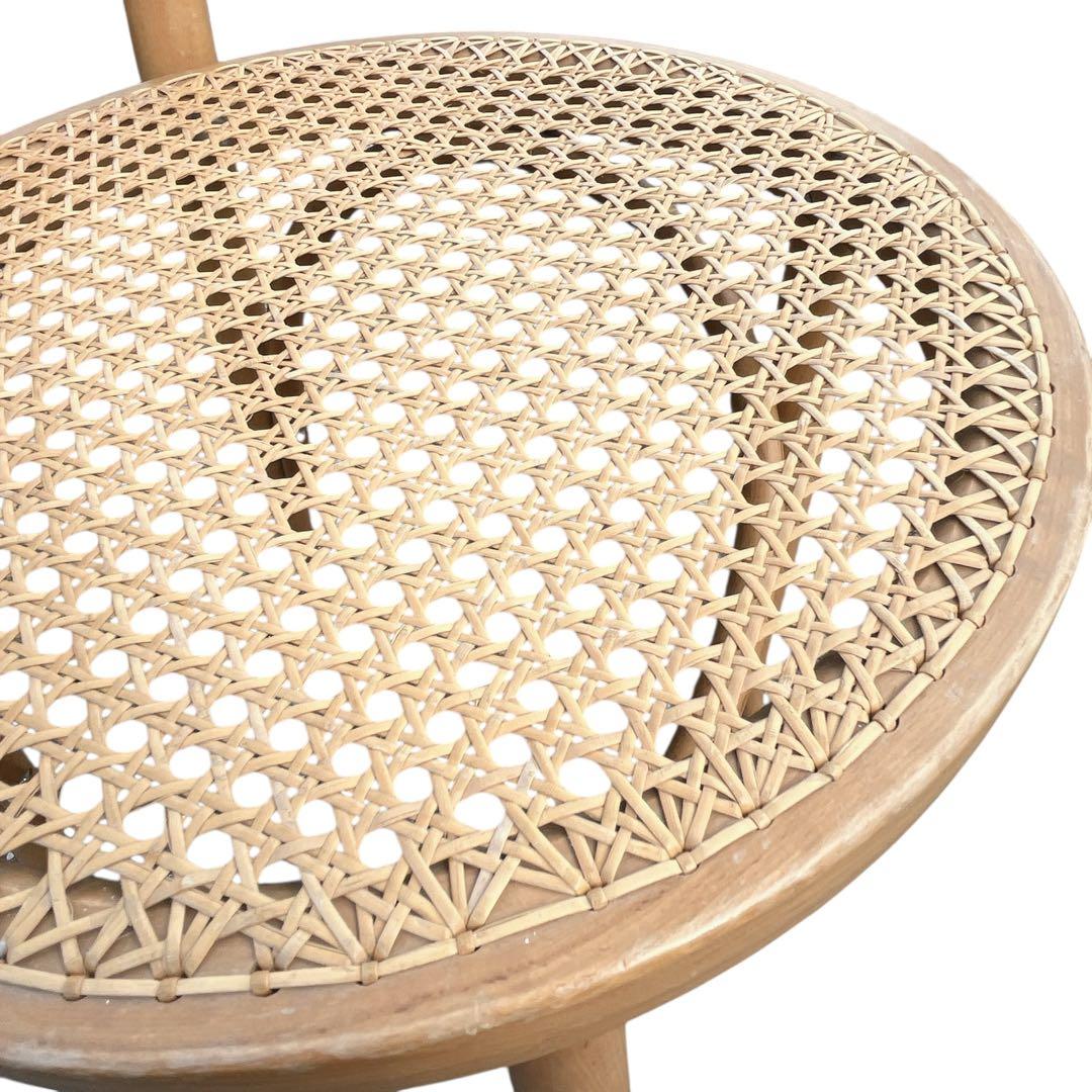 秋田木工 ベントウッドチェア ダイニングチェア ラタン 藤 曲木 椅子