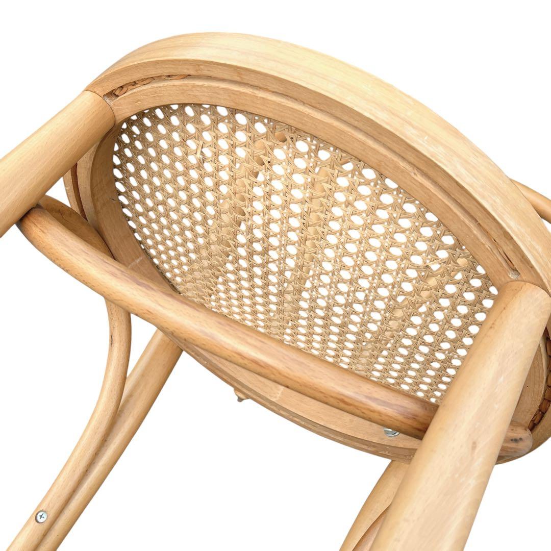 秋田木工 ベントウッドチェア ダイニングチェア ラタン 藤 曲木 椅子