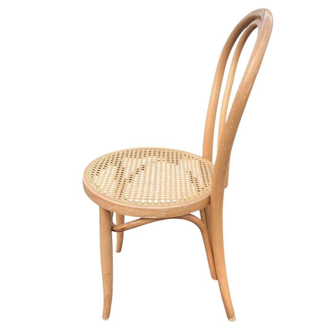 秋田木工 ベントウッドチェア ダイニングチェア ラタン 藤 曲木 椅子