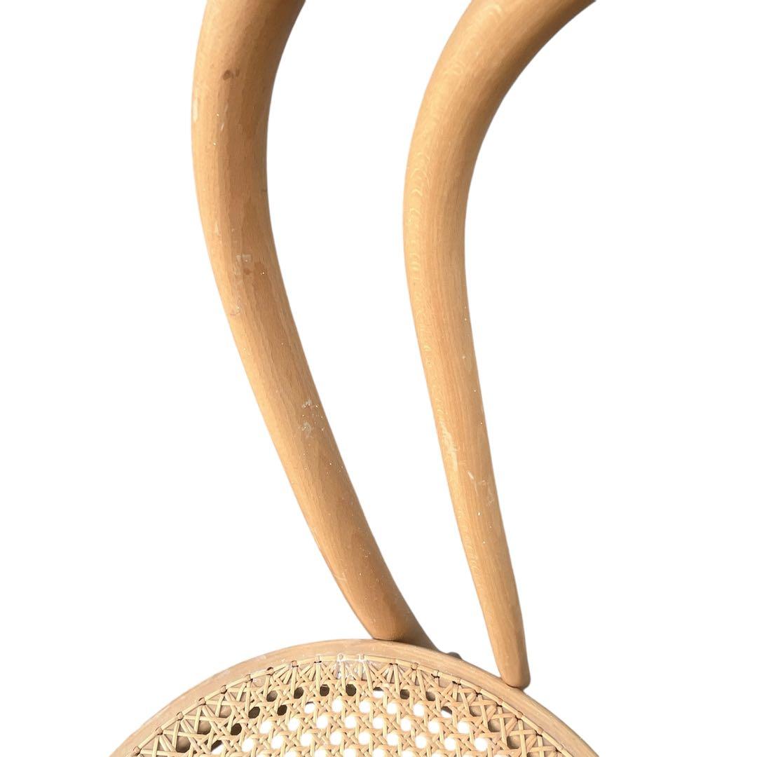 秋田木工 ベントウッドチェア ダイニングチェア ラタン 藤 曲木 椅子