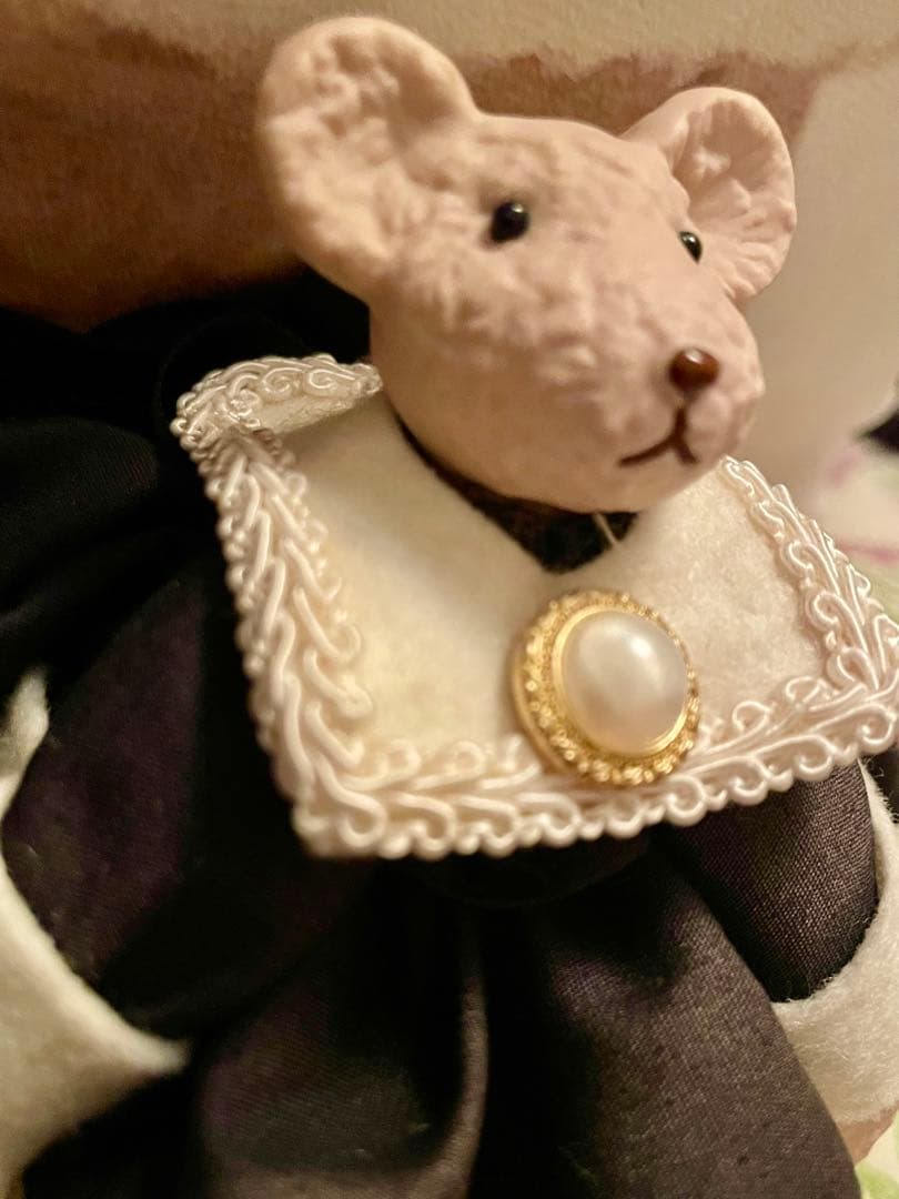 超かわいいペアのヴィクトリア朝風オルゴール付きテディベア Teddy Bear