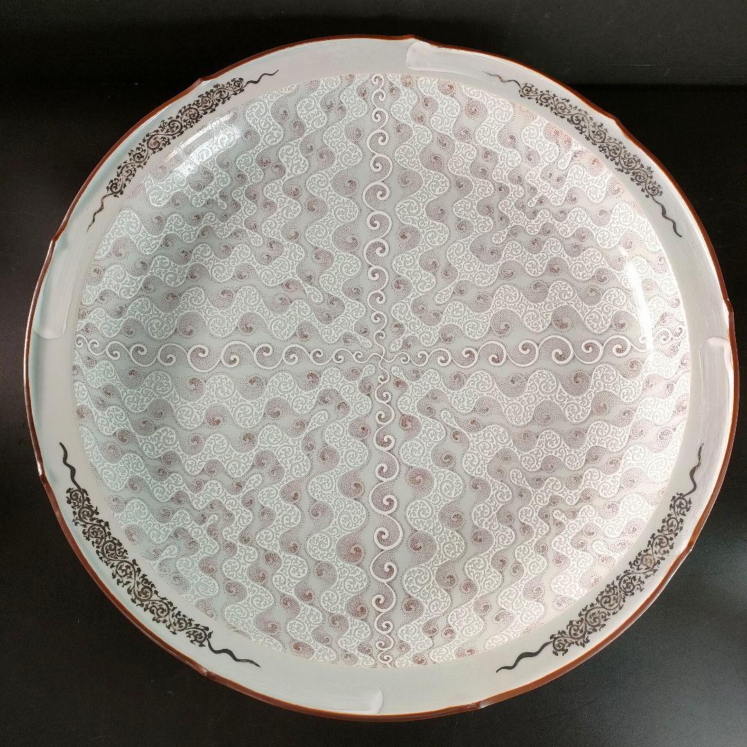 C26-4/福永幾夫/唐草紋大皿/盛皿/額皿/飾皿/懐石料理/懐石道具