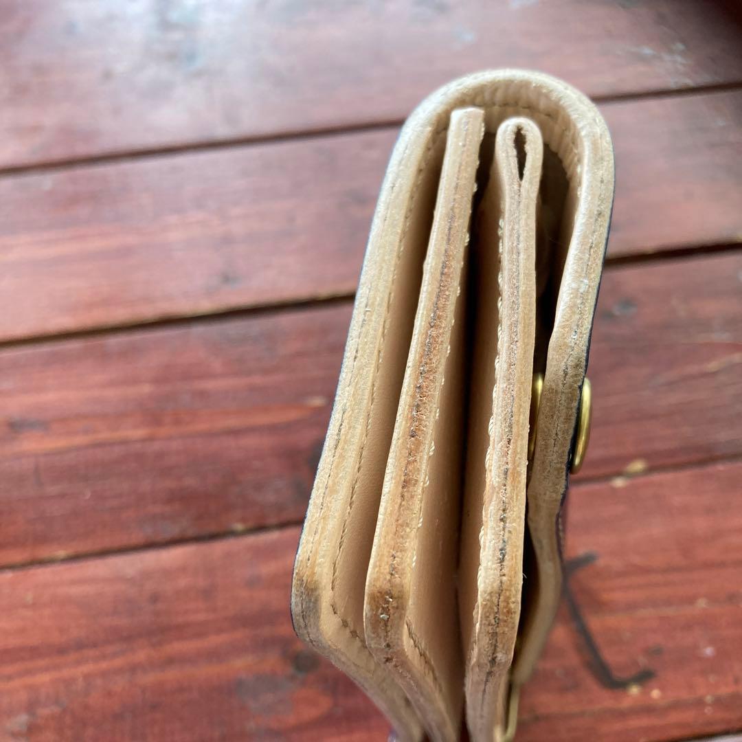 トラッカーウォレットタンロー濃紺生成り