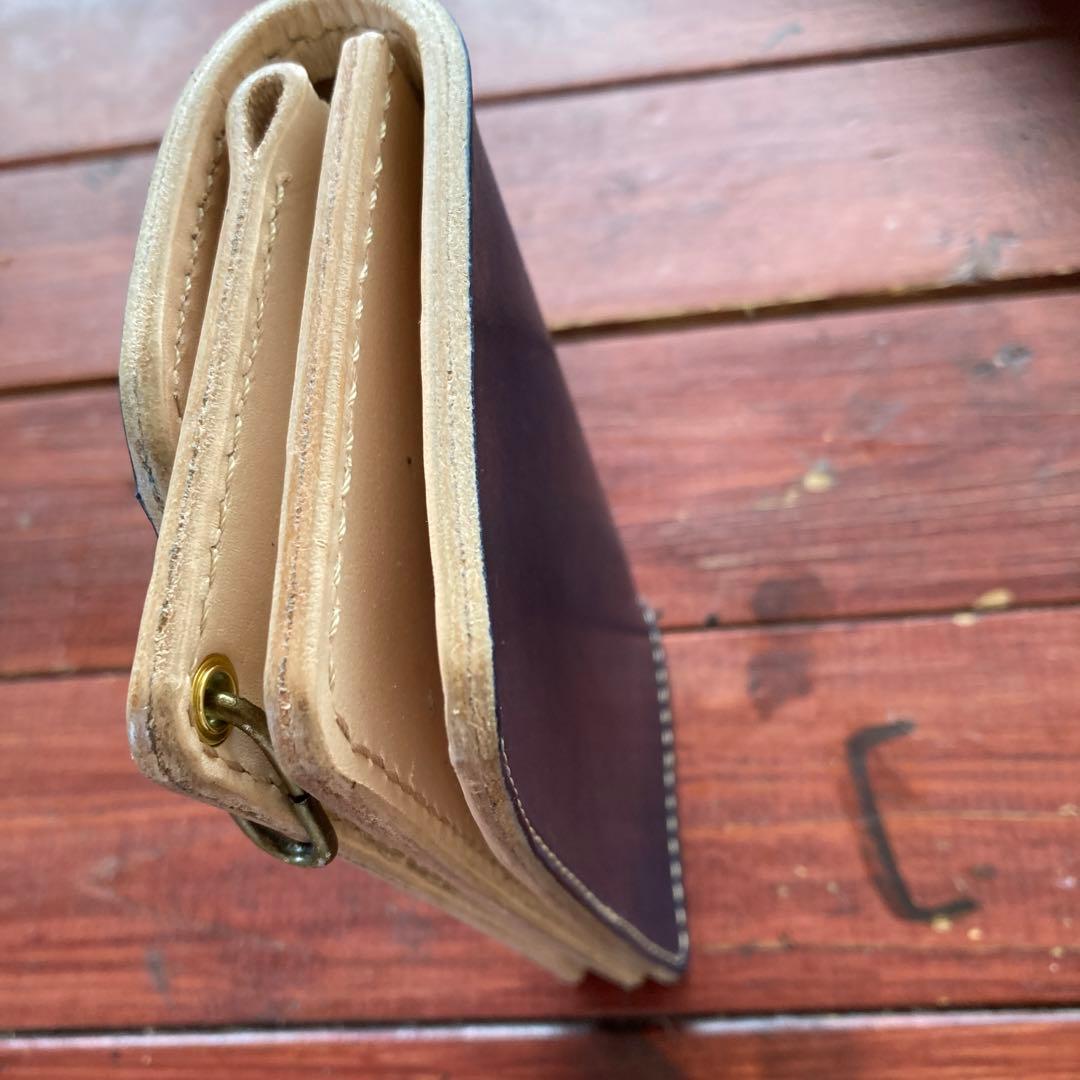 トラッカーウォレットタンロー濃紺生成り