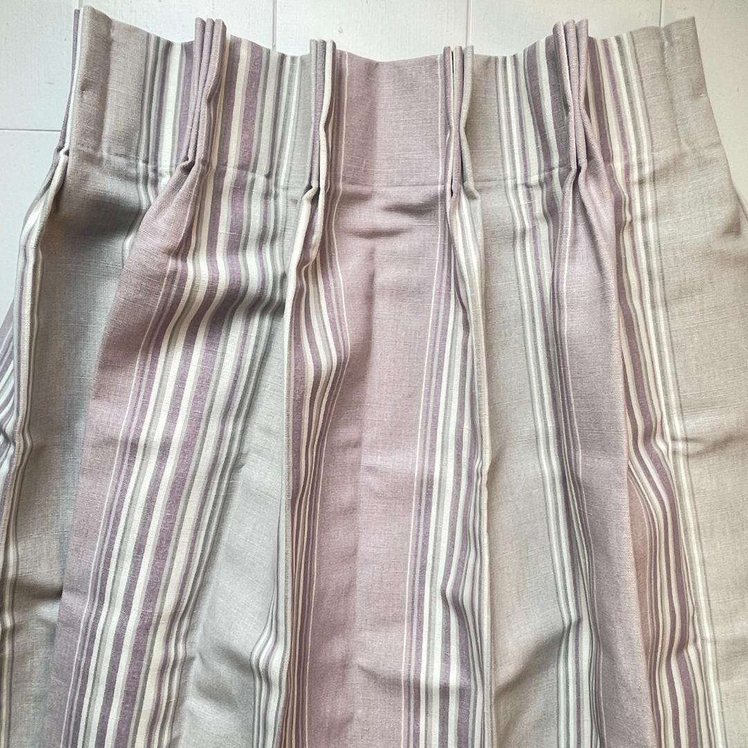 ローラアシュレイ★ストライプ 未使用カーテン 1枚 幅128×丈93㎝