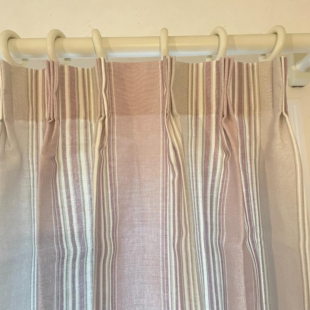 ローラアシュレイ★ストライプ 未使用カーテン 1枚 幅128×丈93㎝