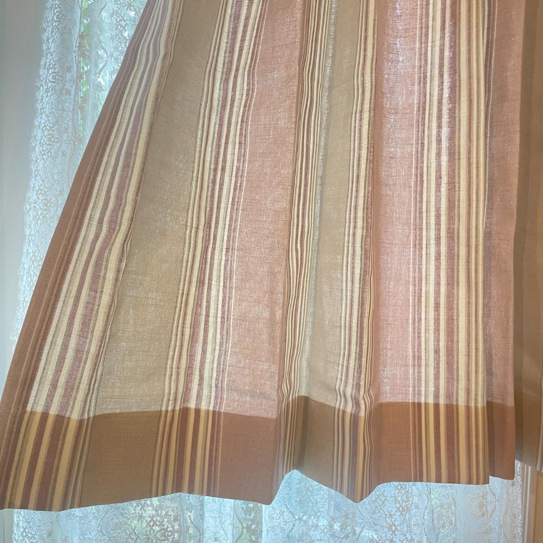 ローラアシュレイ★ストライプ 未使用カーテン 1枚 幅128×丈93㎝