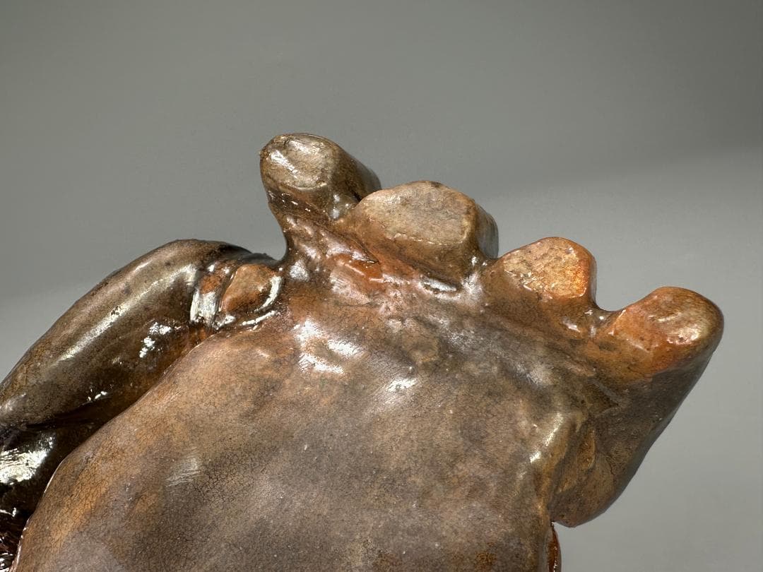 日本美術　香道具　茶道具　蟹形香合　蓋物