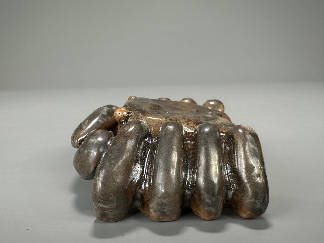 日本美術　香道具　茶道具　蟹形香合　蓋物