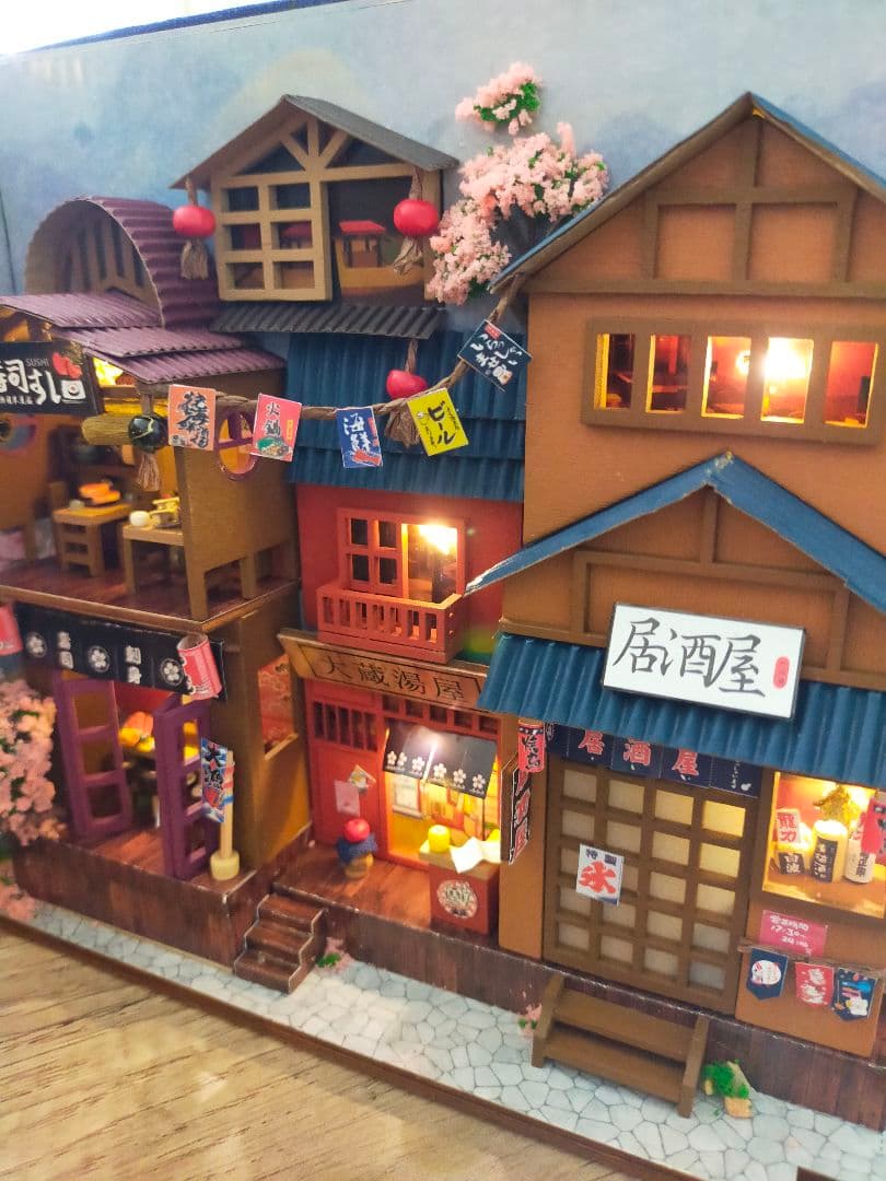 ブックヌーク　ブックヌック　ミニチュア　桜の小路　ハンドメイド　完成品