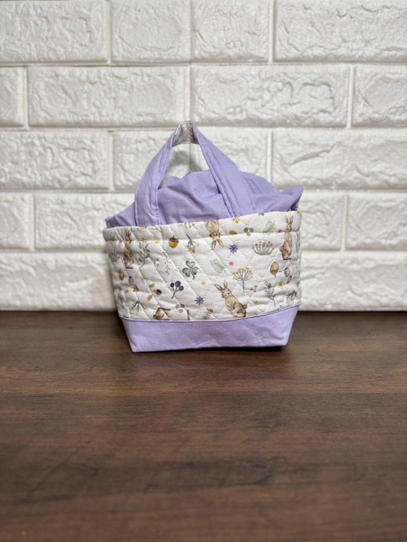 入園入学5点セット　キルティング生地　うさぎ柄