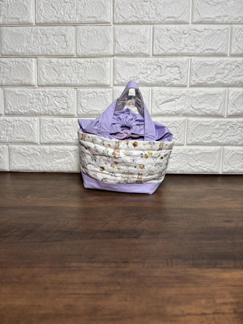 入園入学5点セット　キルティング生地　うさぎ柄