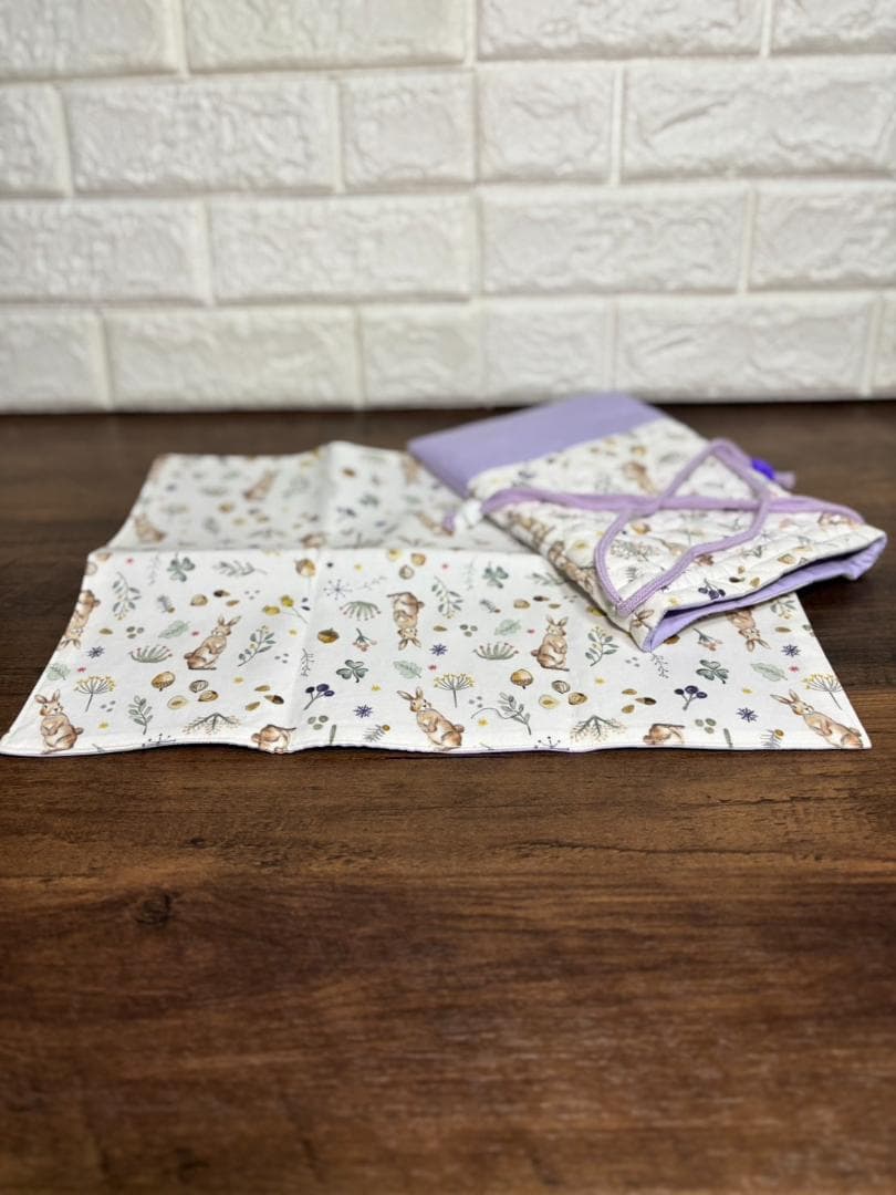 入園入学5点セット　キルティング生地　うさぎ柄