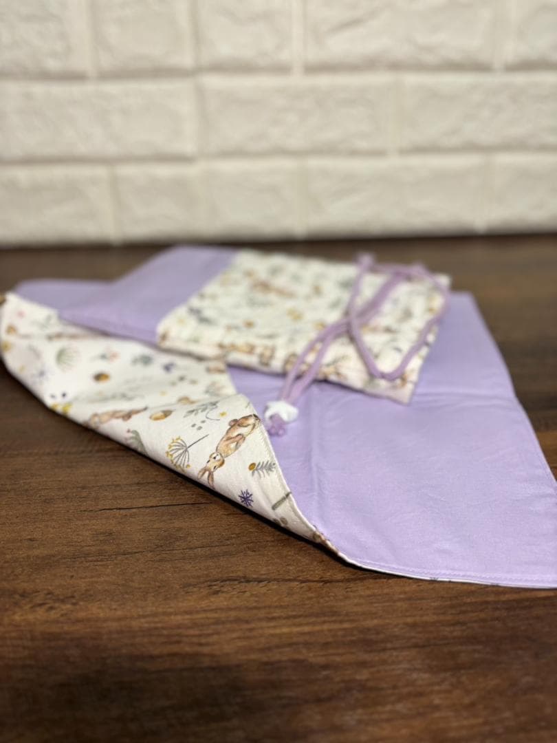 入園入学5点セット　キルティング生地　うさぎ柄