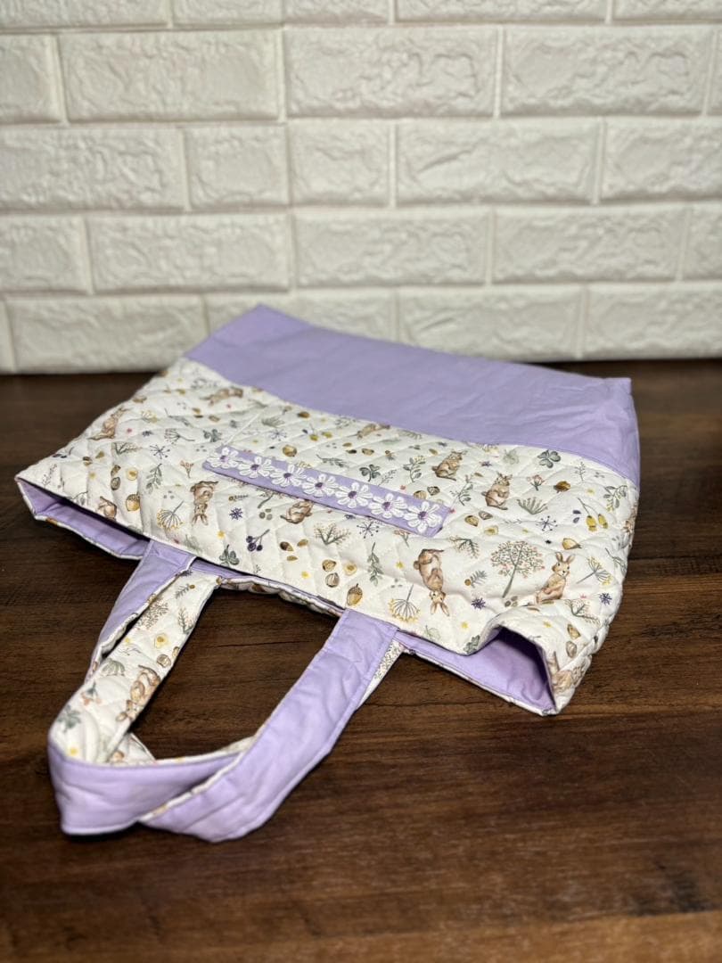 入園入学5点セット　キルティング生地　うさぎ柄