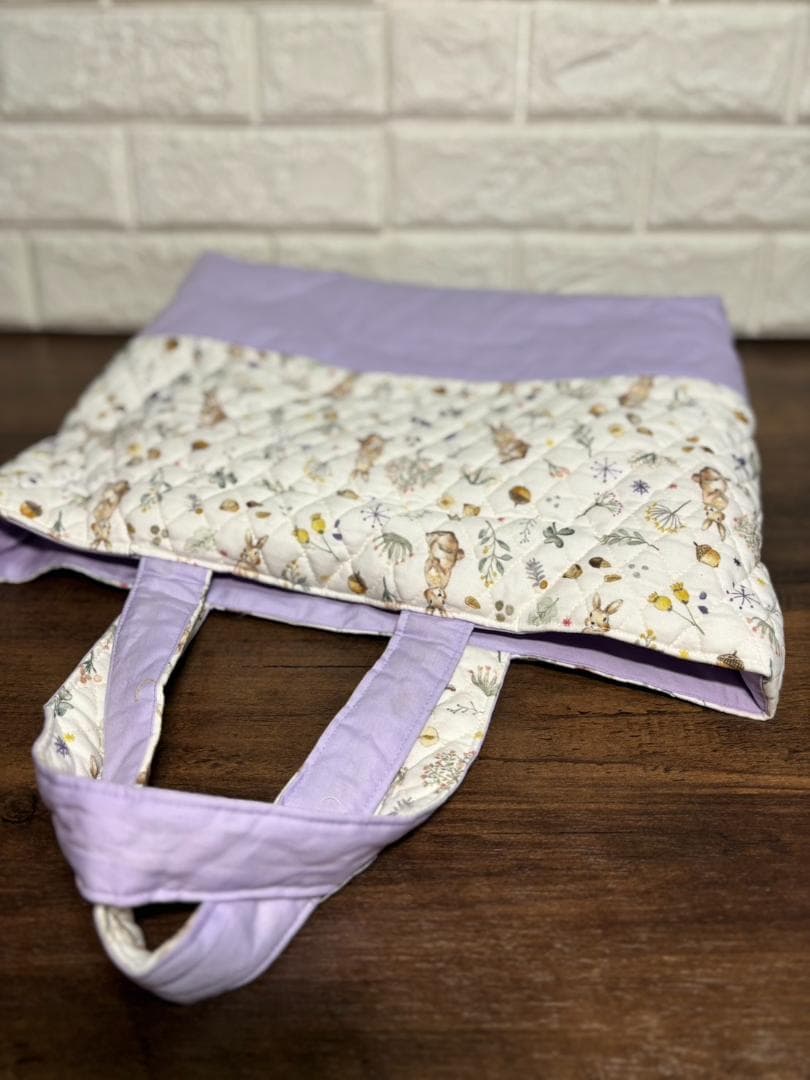 入園入学5点セット　キルティング生地　うさぎ柄