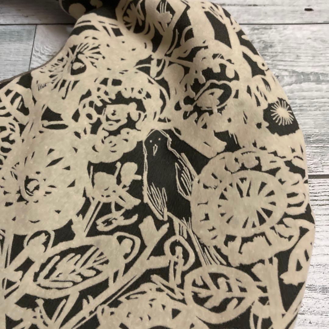 ハンドメイド　まんまるバッグ　手提げ　ミナペルホネン　フラワーネスト使用