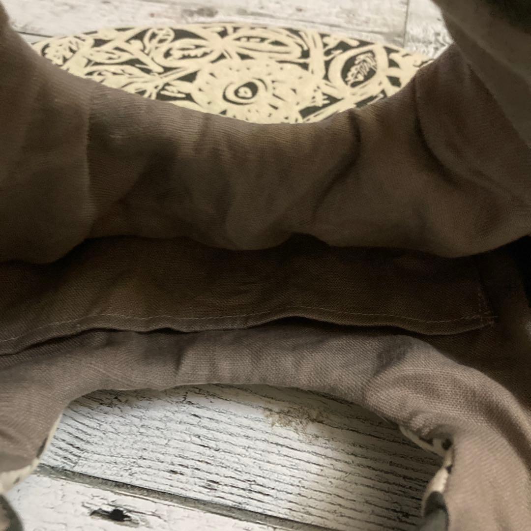 ハンドメイド　まんまるバッグ　手提げ　ミナペルホネン　フラワーネスト使用