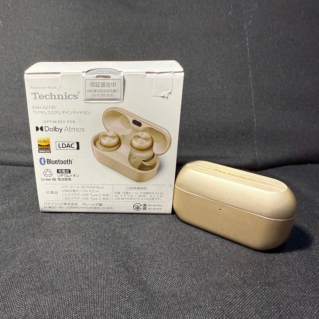 Technics EAH-AZ100 ワイヤレスイヤホン シャンパンゴールド